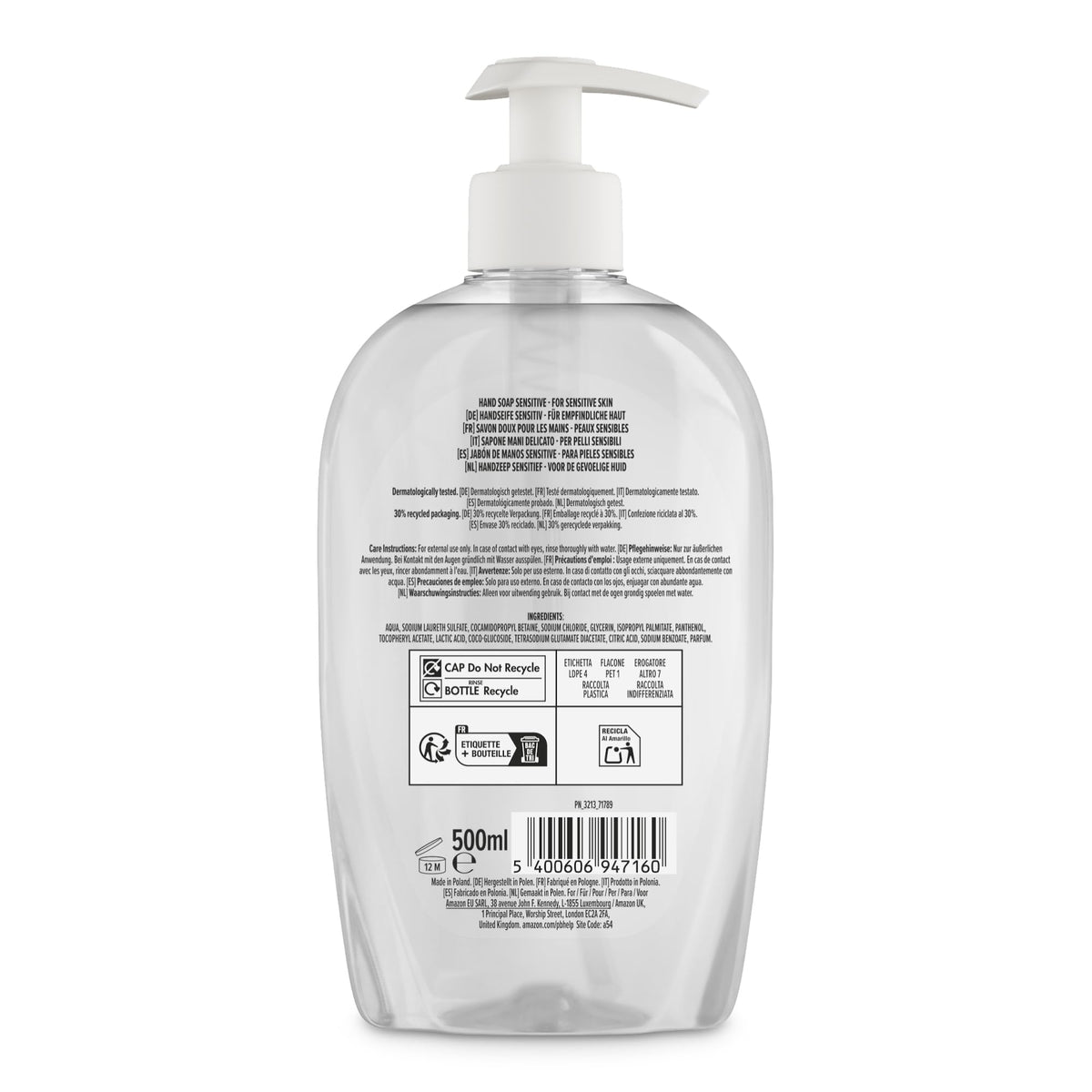 by Amazon Milk & Honey Hand Soap, 4 x 500ml