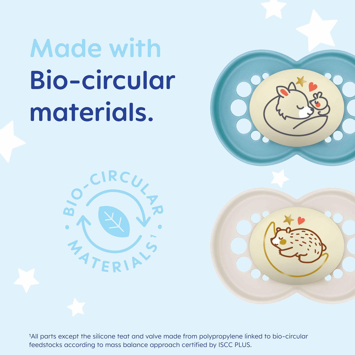 MAM Original Dummies, 6-18M, 2 Pack, Orthodontic Design, Blue