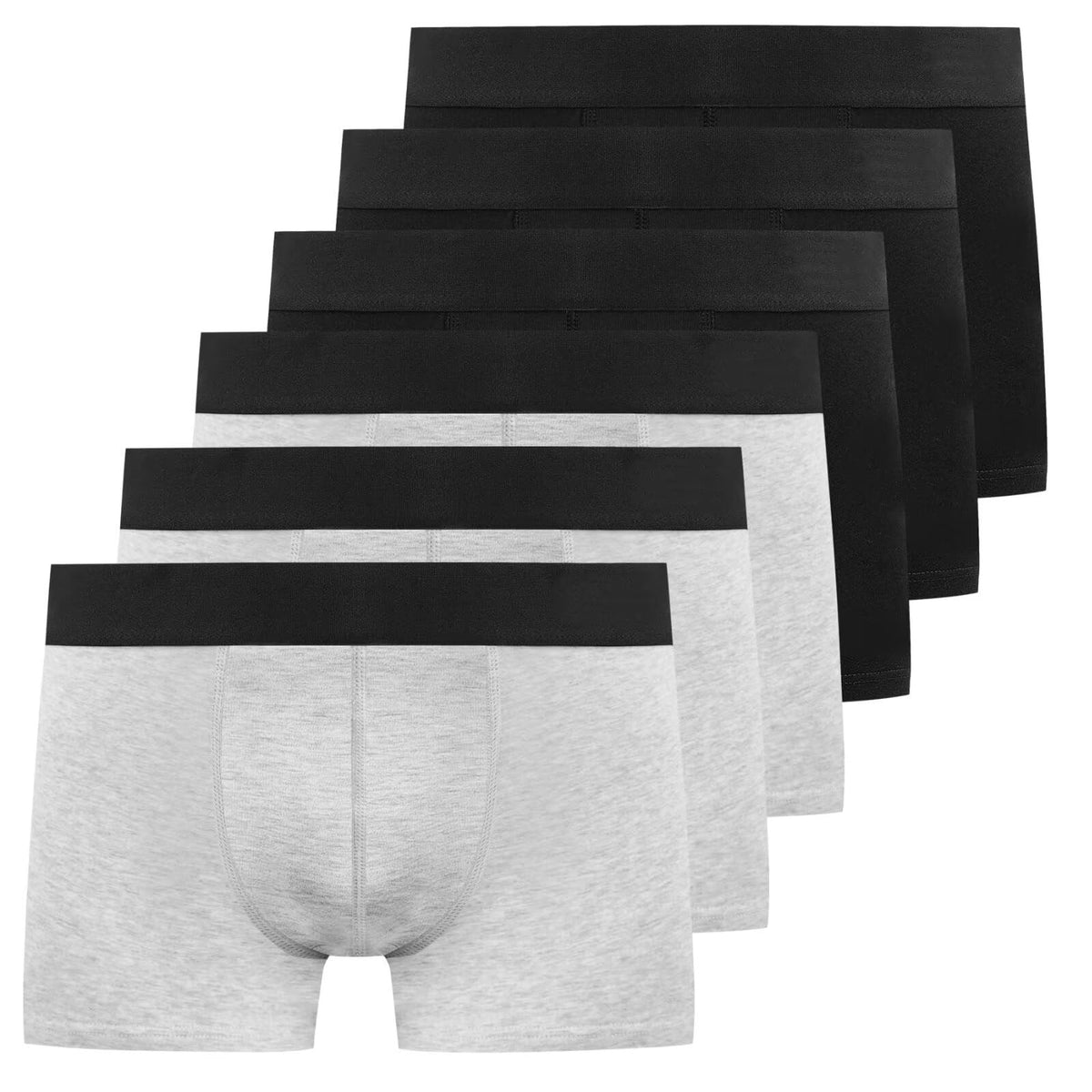 YouShow Mens Boxers 6/12 Pack Mens Underwear Hipsters Cotton Pants Trunks