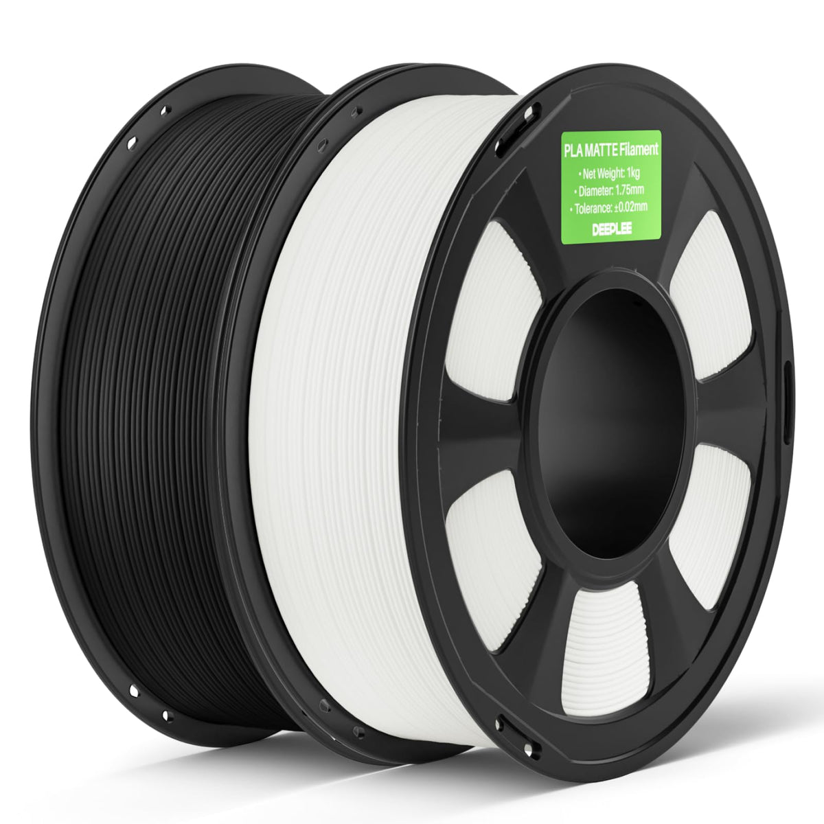 DEEPLEE Matte PLA Filament 1.75mm Matte Black 1kg(Plastic Spool)