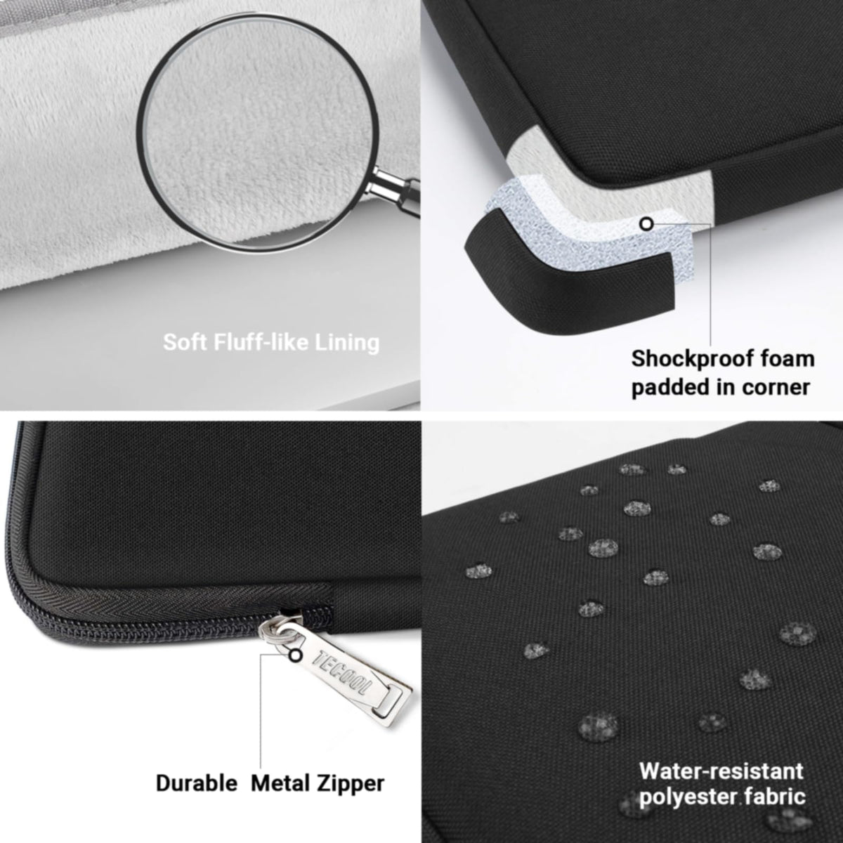 TECOOL 13.3 Inch Laptop Sleeve Protective Case for MacBook Air Neo 13