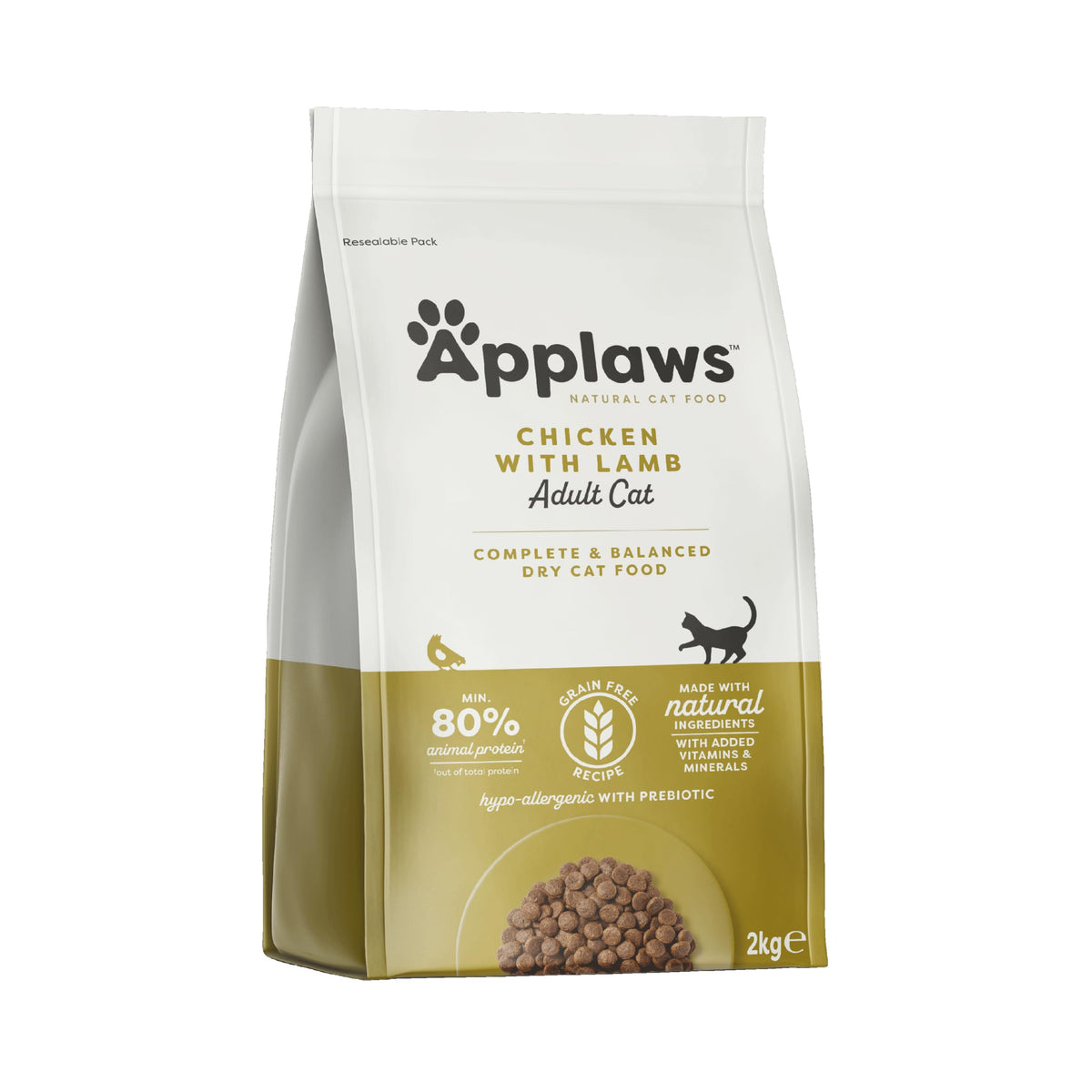 Applaws Complete and Grain Free Dry Kitten Food, Kitten Chicken for all Cats, 2 kg Bag (Pack of 3)