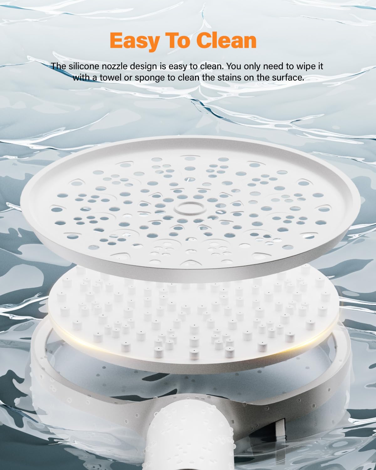 Cobbe Hard Water Filter Shower Head with 1.5m Hose and Holder