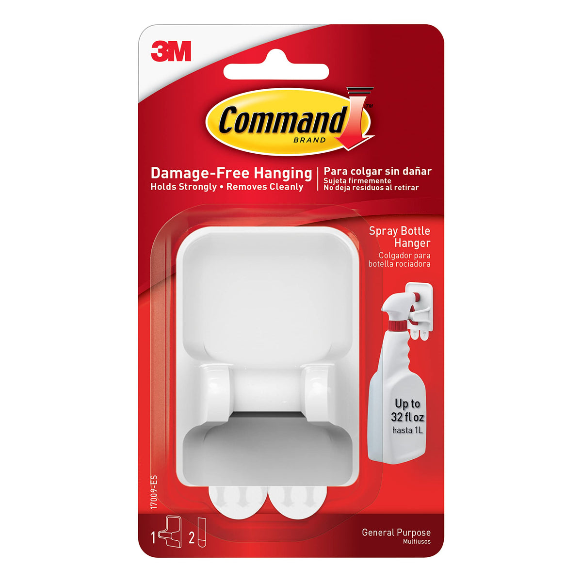 Command Broom Grippers, White, 2 Hooks and 6 Adhesive Strips