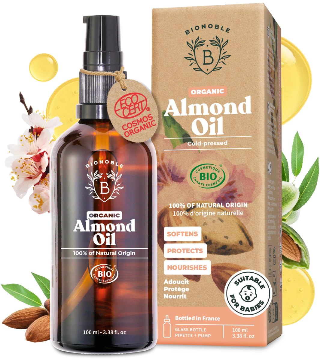 BIONOBLE Organic Rosemary Oil for Hair Growth - Hair Loss, Volume - 50ml