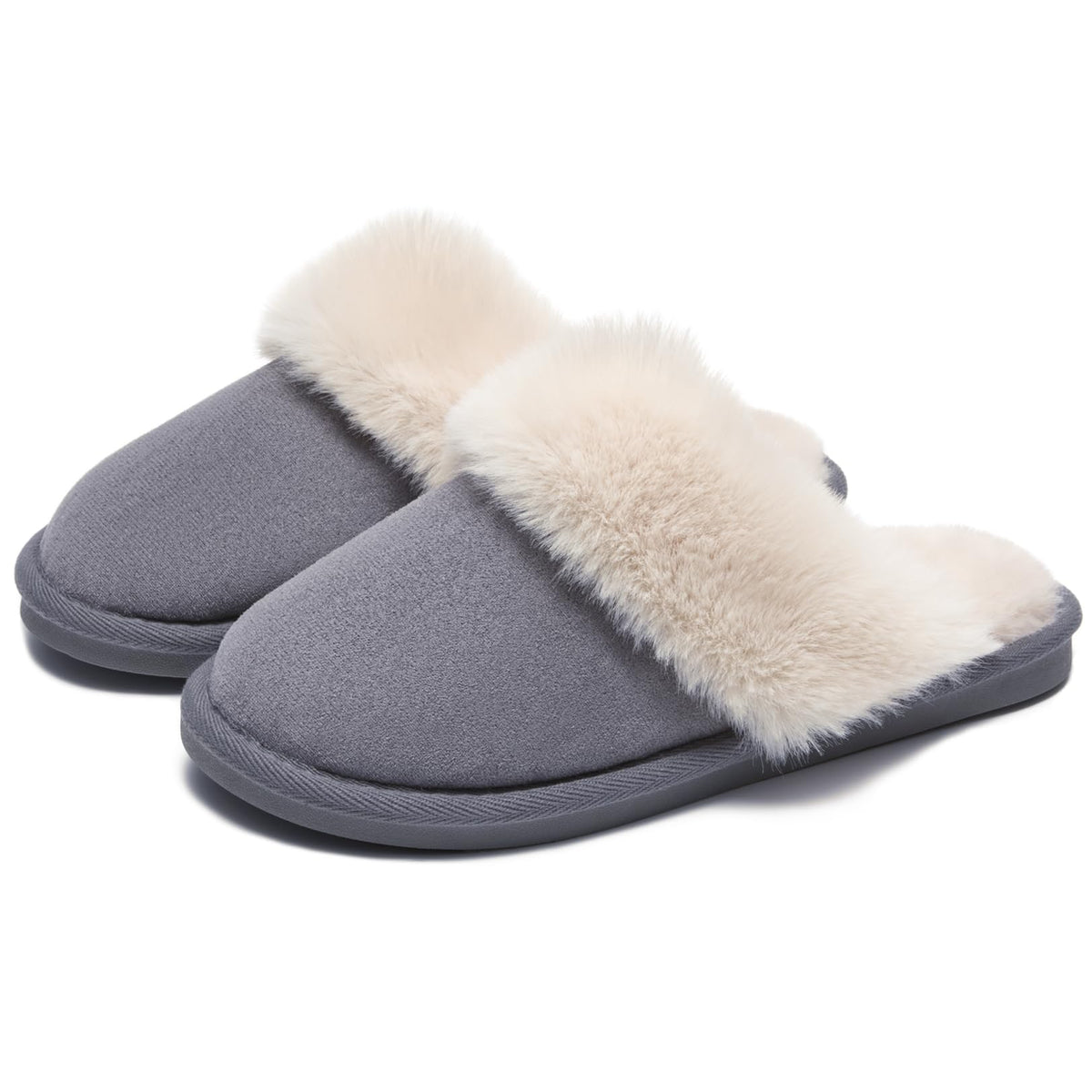 Misolin Womens Slippers With Memory Foam Fluffy Slip-on House