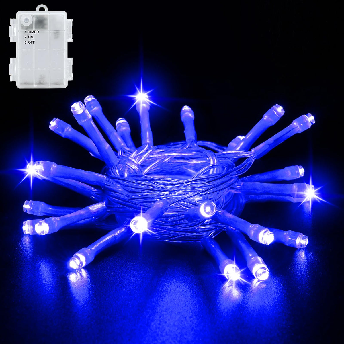 cshare Battery Fairy Lights, 2M 20 LED Fairy Lights Battery Operated with Timer, IP65 Waterproof String Lights for Jar Garden Camping Christmas Indoor Outdoor Decorations, Warm White