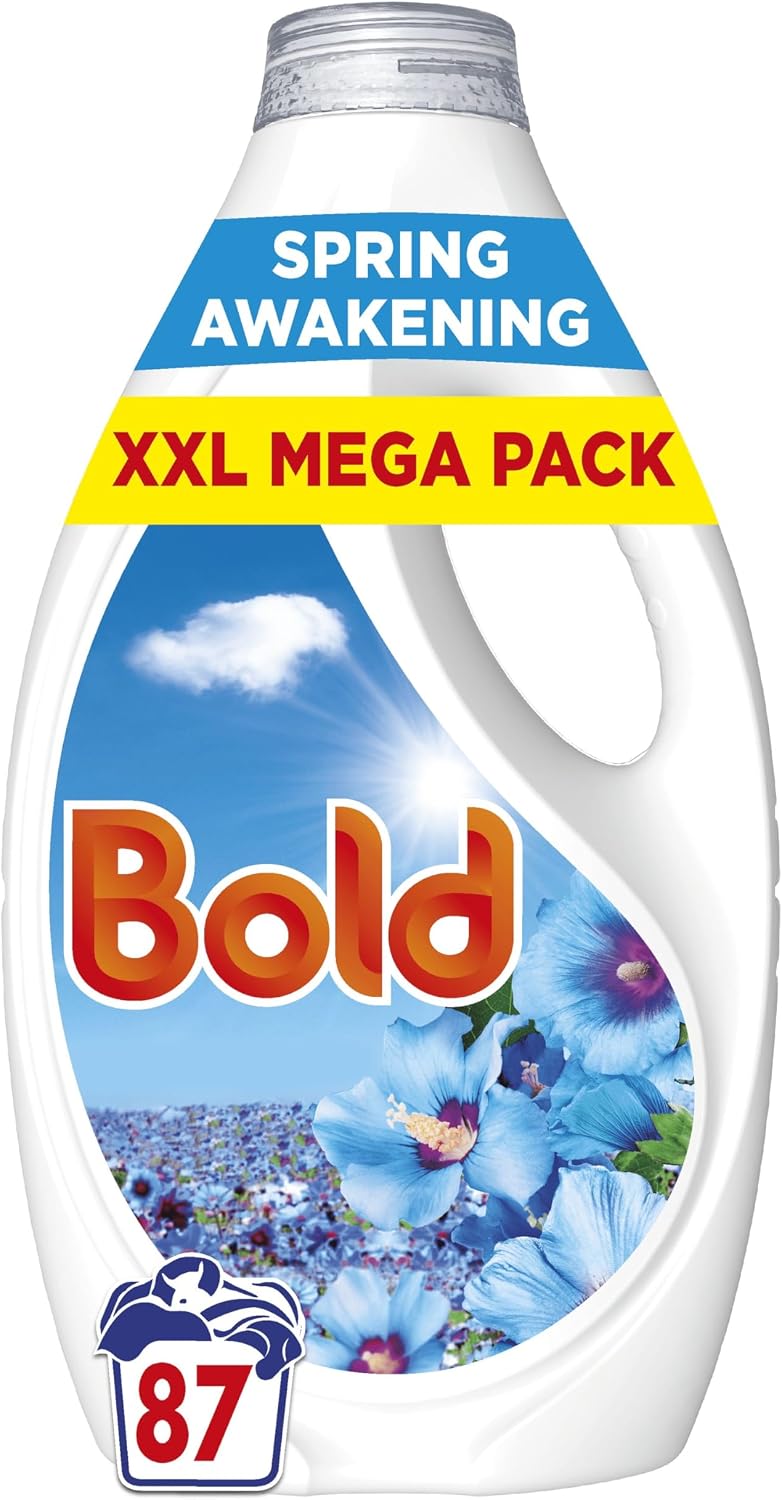 Bold Washing Liquid Laundry Detergent 87 Washes, 2.697L, Spring Awakening