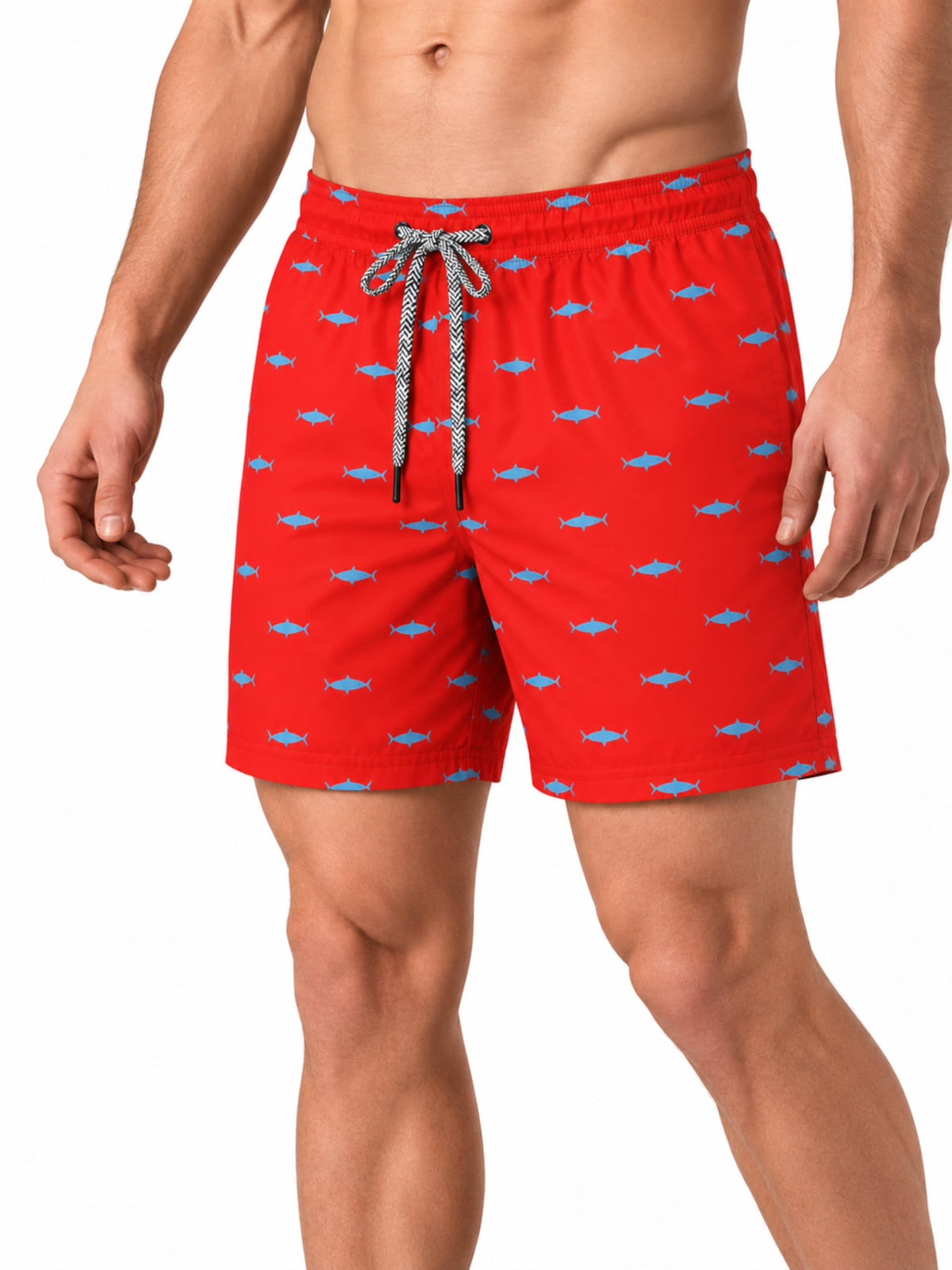 RIPT Men’s Quick Dry Swim Shorts Mesh Lining Drawstring UV 50 Beach Trunks