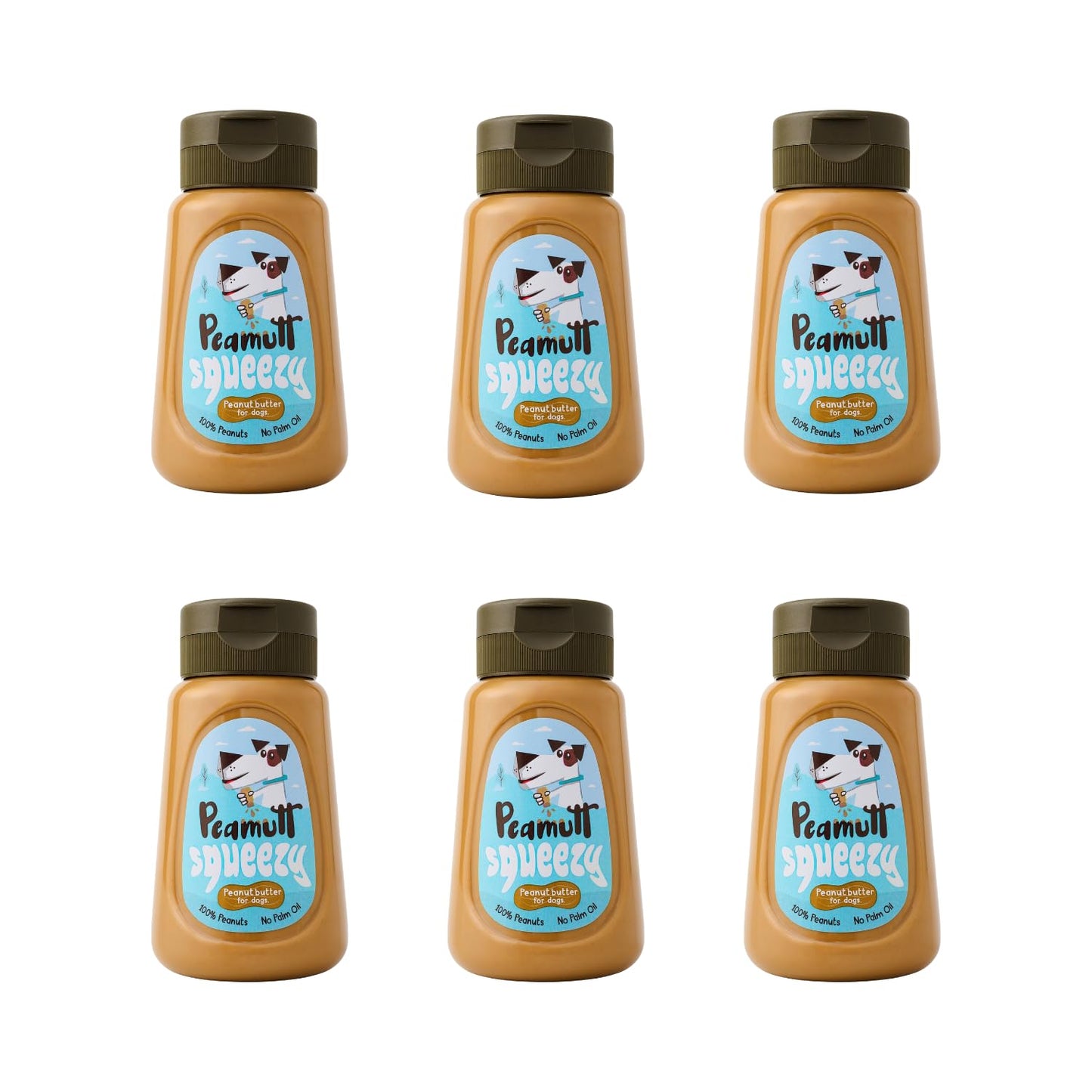 Peamutt Squeezy Peanut Butter Dog Treat 320g - Natural Dog Treat, High Protein, No Added Salt, Sugar or Palm Oil, Smooth Texture for Licki Mats & Stuffed Toys, Healthy Snack for All Dog Breeds