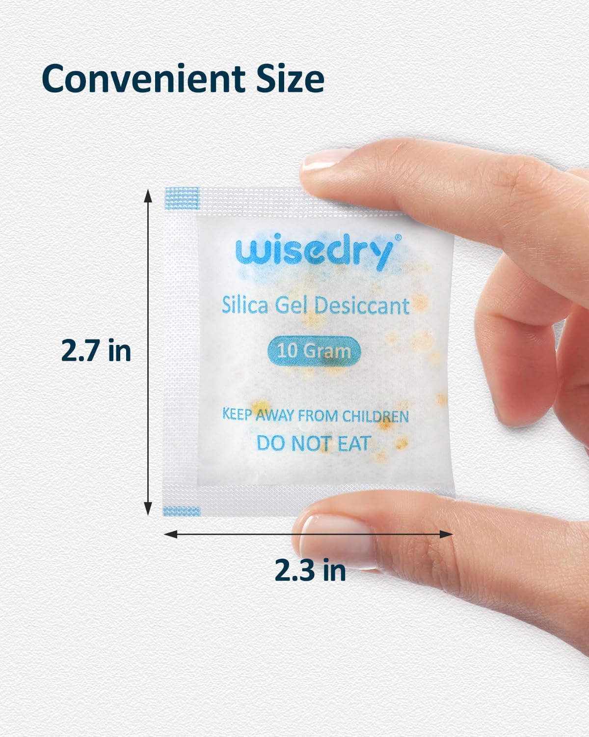 wisedry Silica Gel Sachets Bags 10 Gram x 30 Packs with Orange Beads Humidity Indicator Desiccant Packs Moisture Absorber for Air Dryer Moisture Removal, Food Grade