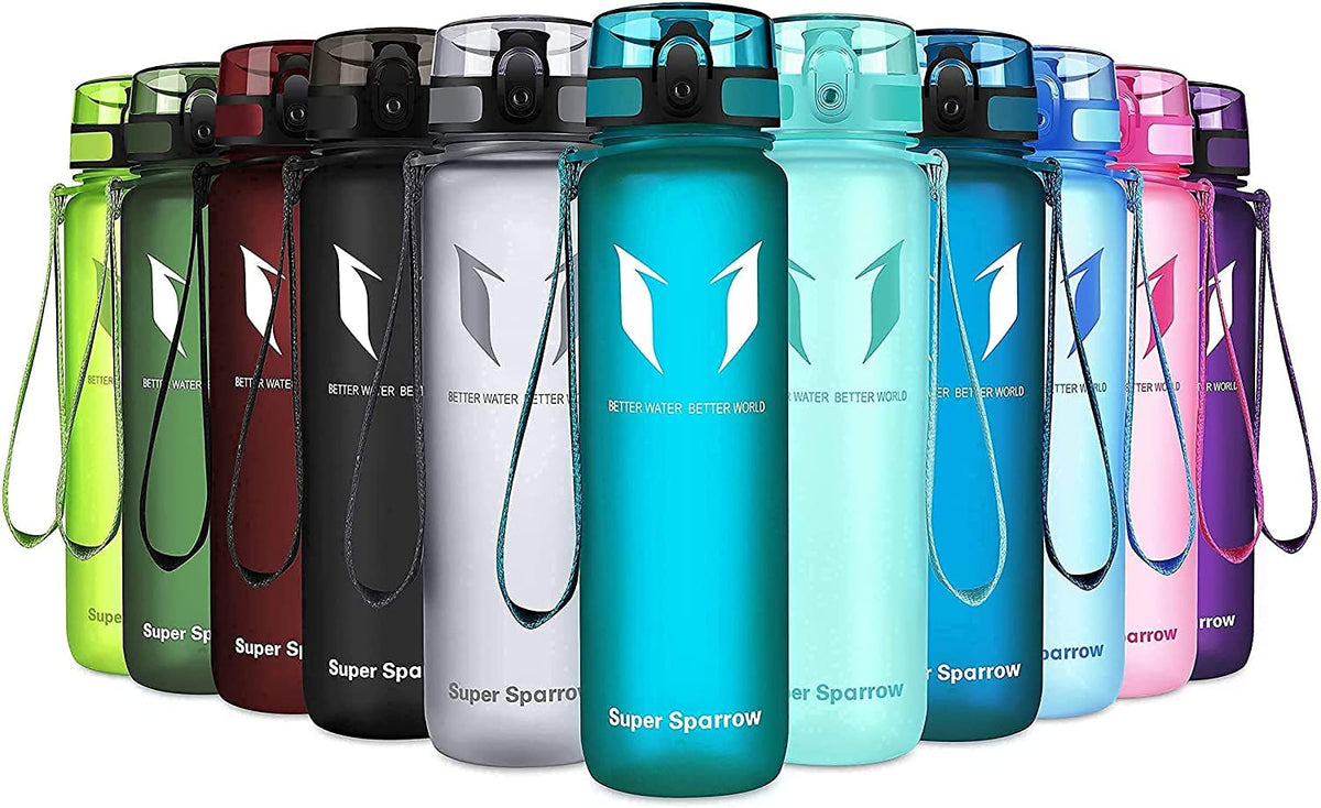 Sparrow Water Bottle 500ml/750ml/1L BPA-Free Tritan Drinks Bottle One-Click