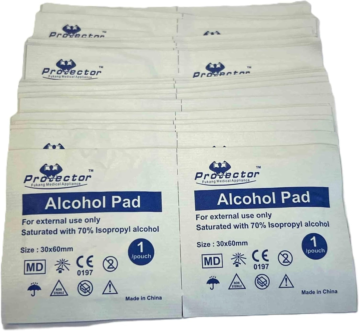 70% Isopropyl Alcohol Pads 100 Individually Wrapped Wipes 2-Ply