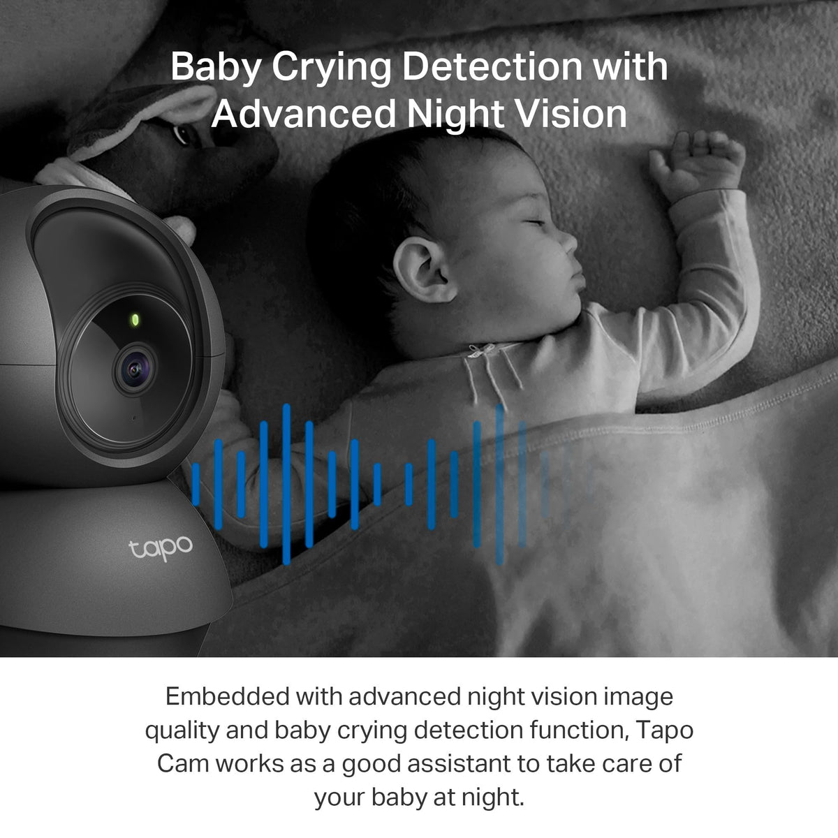 Tapo C200 Full HD Pan/Tilt Indoor Security Camera Pet Camera House Security