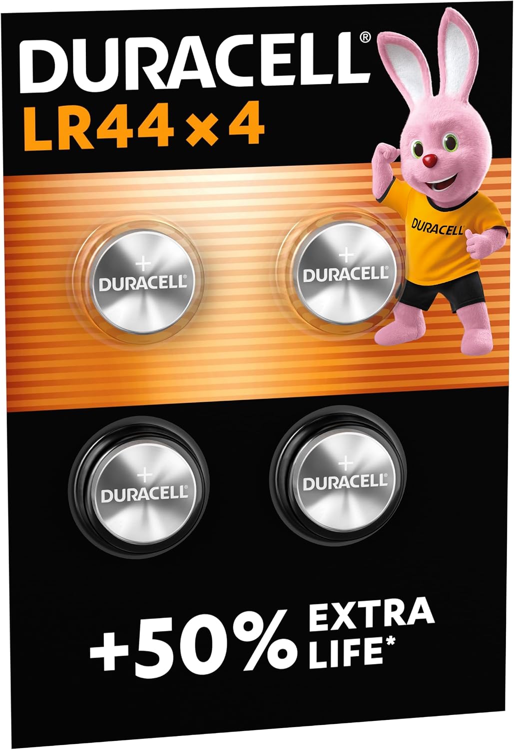 DURACELL LR44 Specialty Alkaline Battery (4 Pack) 1.5V, A76