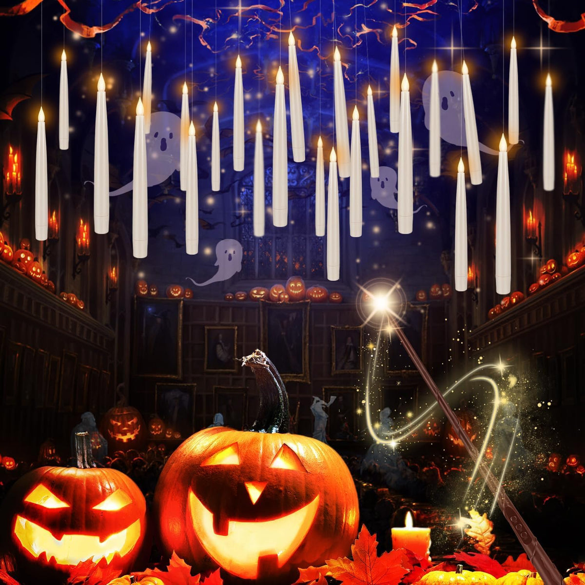 LIVEN Flickering Flameless Candles Battery Operated with Remote,Led Pillar Candles with Realistic Moving Wick Candles for Halloween,Christmas,Home Decor Pack of 12 (D2.2 xH 5" 6" 7")(White)