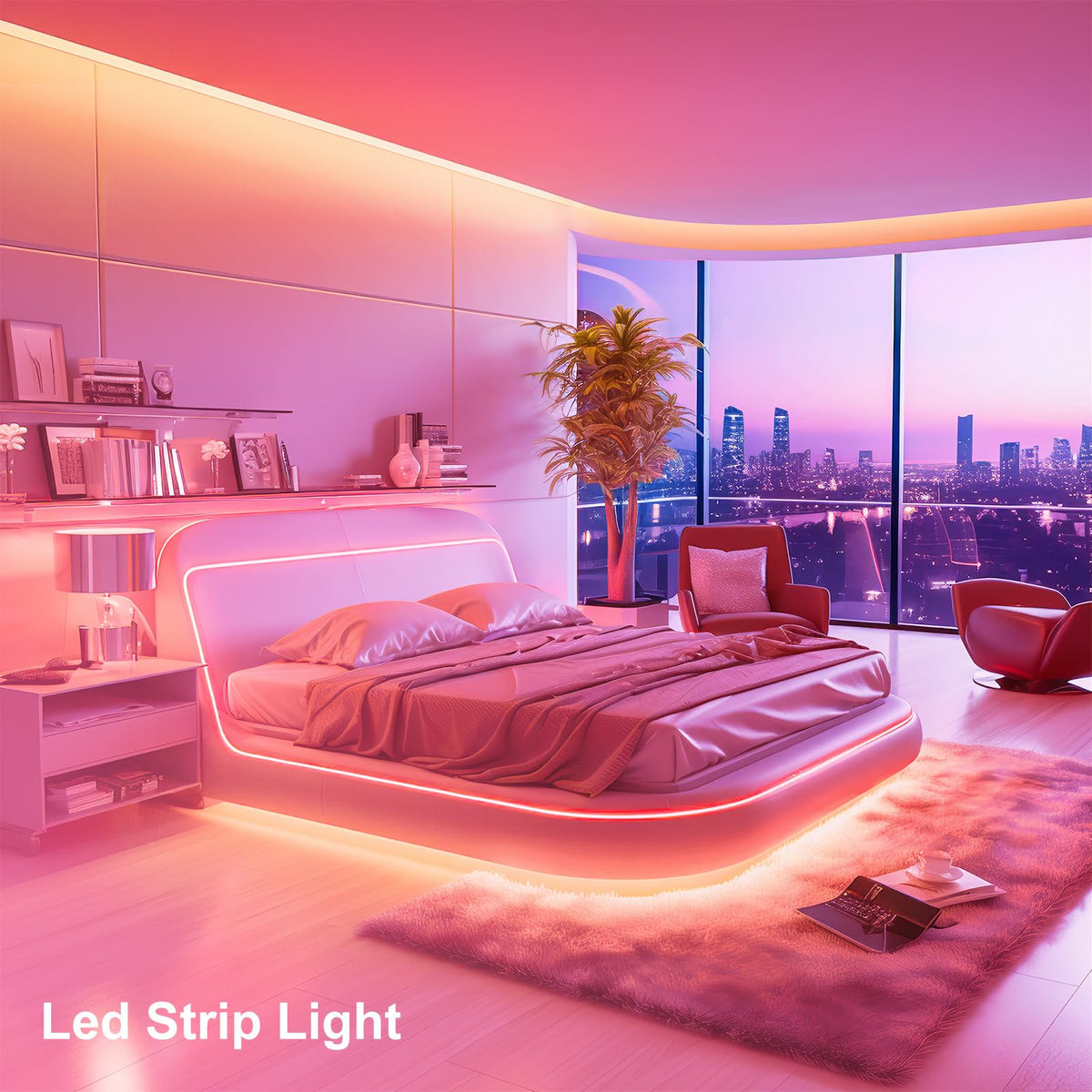 Beaeet TV LED Lights, 3M TV Backlight LED Strip for 32-60 Inch TVs, USB Powered Behind TV Light with RGB Music Sync and Bluetooth Remote Control for Home Decor