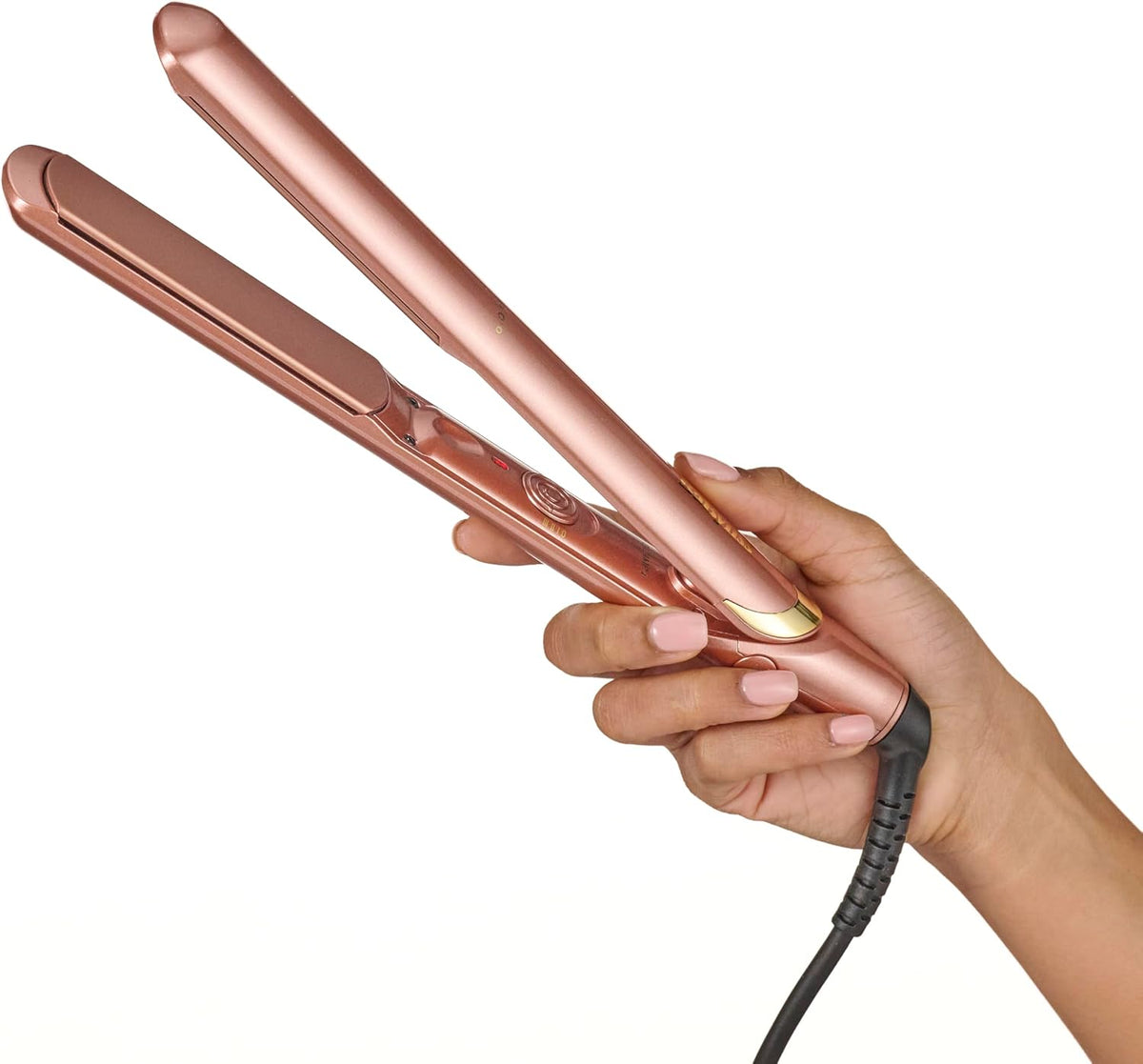BaByliss Rose Gold Hair Straighteners - Ceramic Plates for Smooth Styling, Multi-Voltage Worldwide use, Ultra-Fast 15 Second Heat Up, 3 Heat Settings Up to 235°C, 2598U