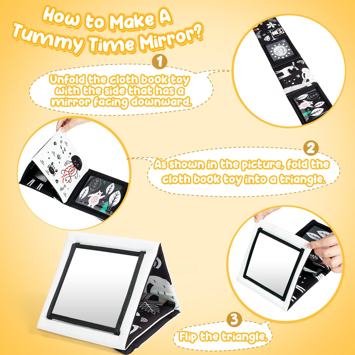 URMYWO Baby Toys, Black and White Sensory Toys Brain Development