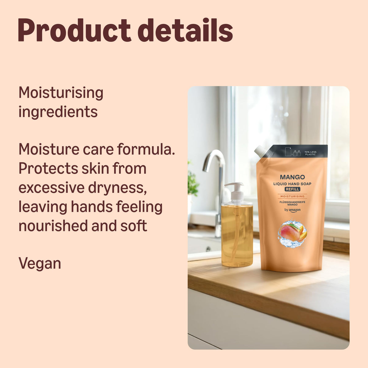 by Amazon Milk & Honey Hand Soap Refill, 2 x 1000ml