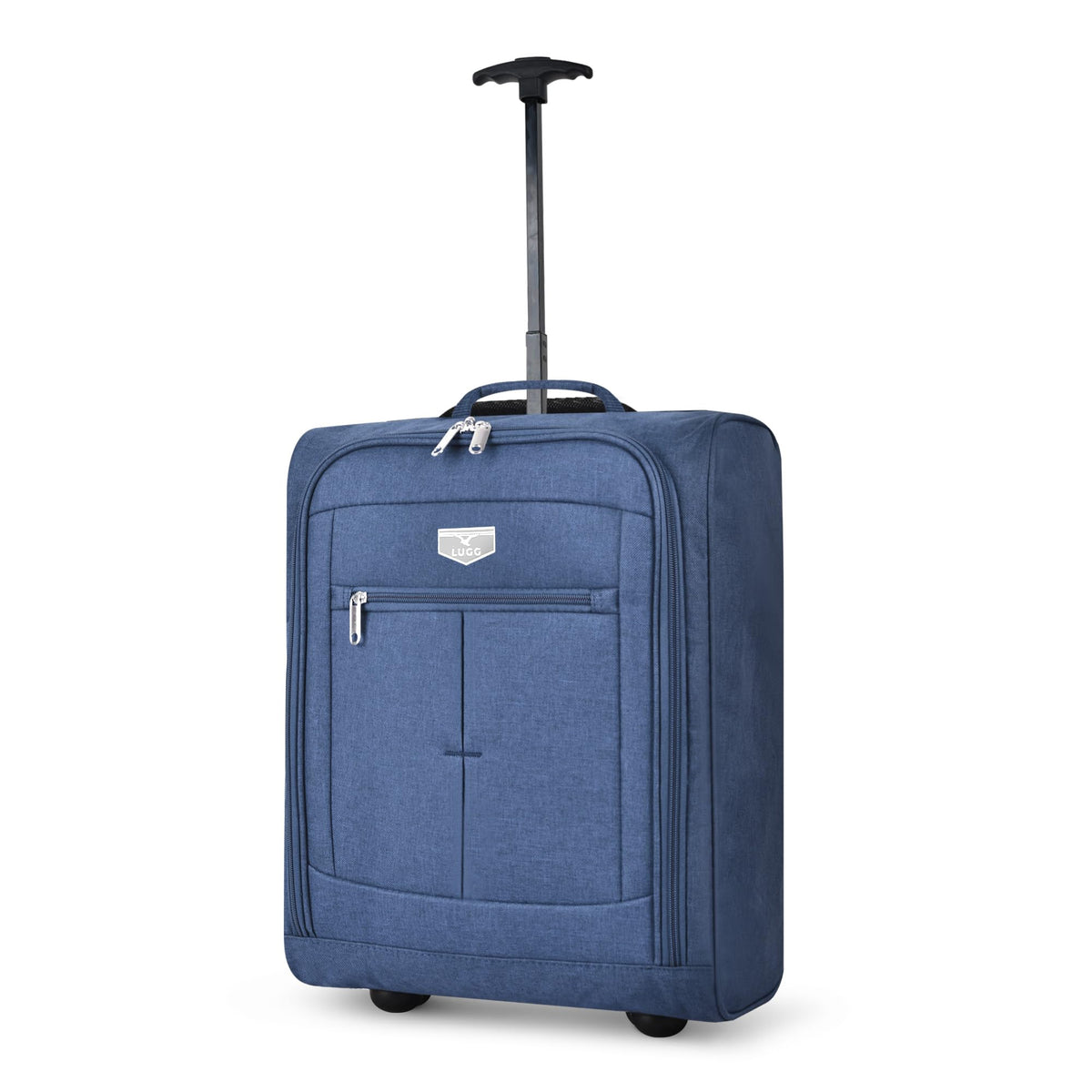 LUGG Lightweight Cabin Luggage, 600D Polyester, Solid Wheels, 45x36x20cm