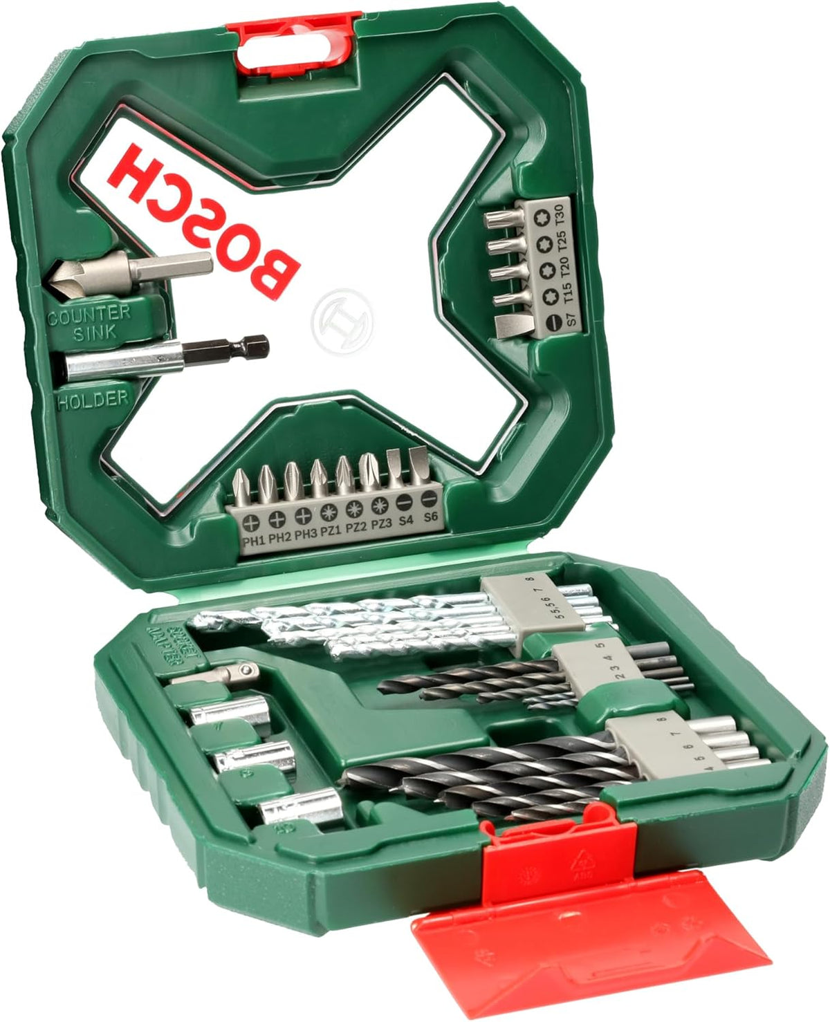 Bosch 34pc. X-Line Drill and Screwdriver Bit Set (for Wood, Masonary and Metal, Accessories Drill and Screwdriver)