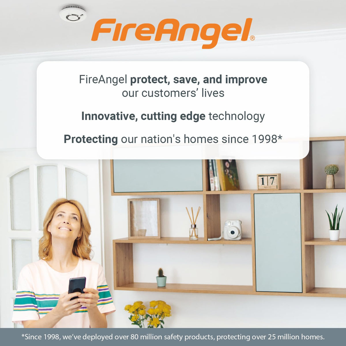 FireAngel FA3820 Portable Carbon Monoxide Detector/Alarm, 10 Year Battery