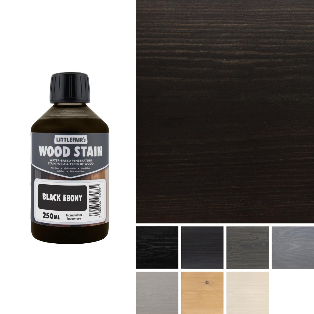 Littlefair's Wood Stain Water-Based - (Very Red Mahogany) – Non-Toxic, Eco-Friendly & Quick Drying - Easy-to-Apply, Concentrated Formula for All Wood Types – 15ml Tester Pot