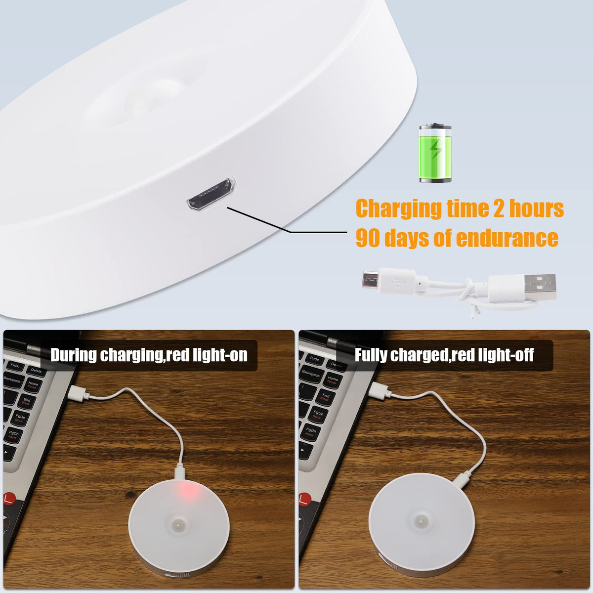 Motion Sensor Lights Indoor, 3 Pack Night Light, Warm Yellow