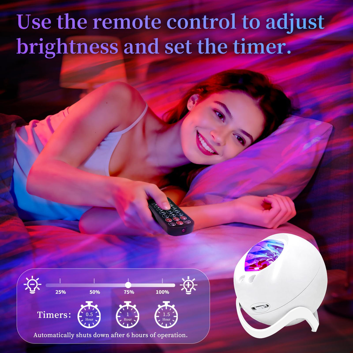 MHAZDZE LED Star & Galaxy Projector, Night Light
