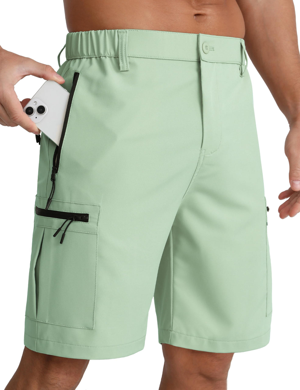 APTRO Mens Cargo Hiking Shorts Outdoor Lightweight Golf Casual Shorts for Men with 5 Zipper Pockets