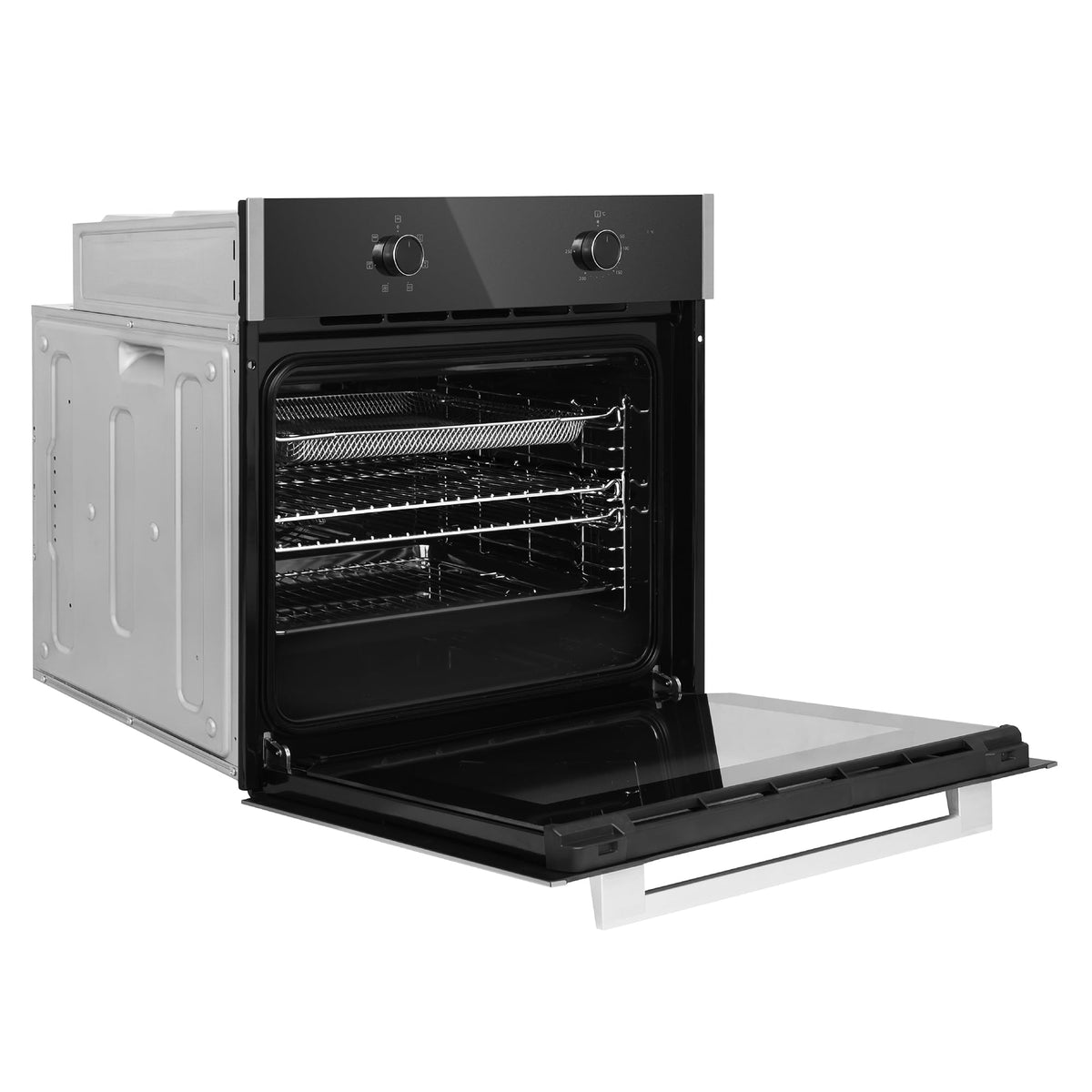 Russell Hobbs 70L, 60cm Wide, Single Electric Built-in Fan Oven and Grill in Stainless Steel, 6 Oven Functions, RHFEO7004SS