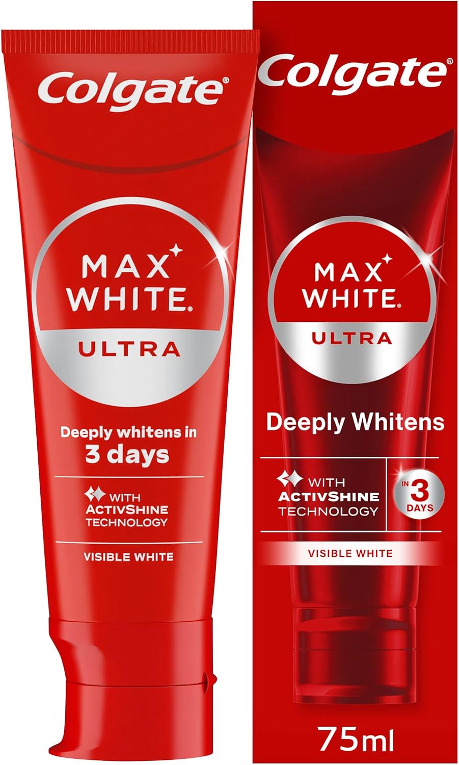 Colgate Max White Ultra Active Foam Whitening Toothpaste, 75ml