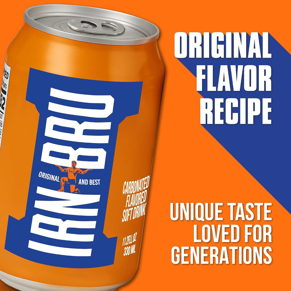 IRN-BRU Carbonated Soft Drink, 24 Pack, 330ml Cans