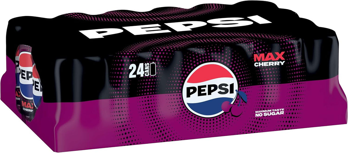 Pepsi Max Cherry Cola | 330ml Can | 24 Pack