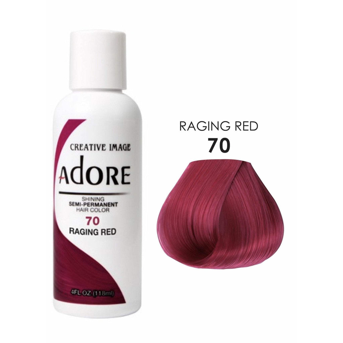 Adore Shining Semi Permanent Hair Colour 121 Jet Black – Vibrant Black Hair Dye, Vegan & Cruelty-Free, Ammonia, Peroxide & Alcohol Free