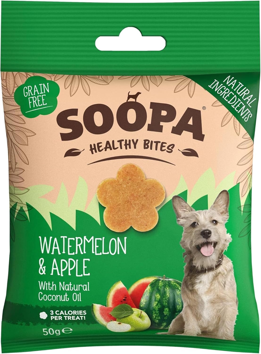 Soopa Strawberry Dog-Quiri Healthy Bites, Dog Training Treats, 50 g, 1-Pack