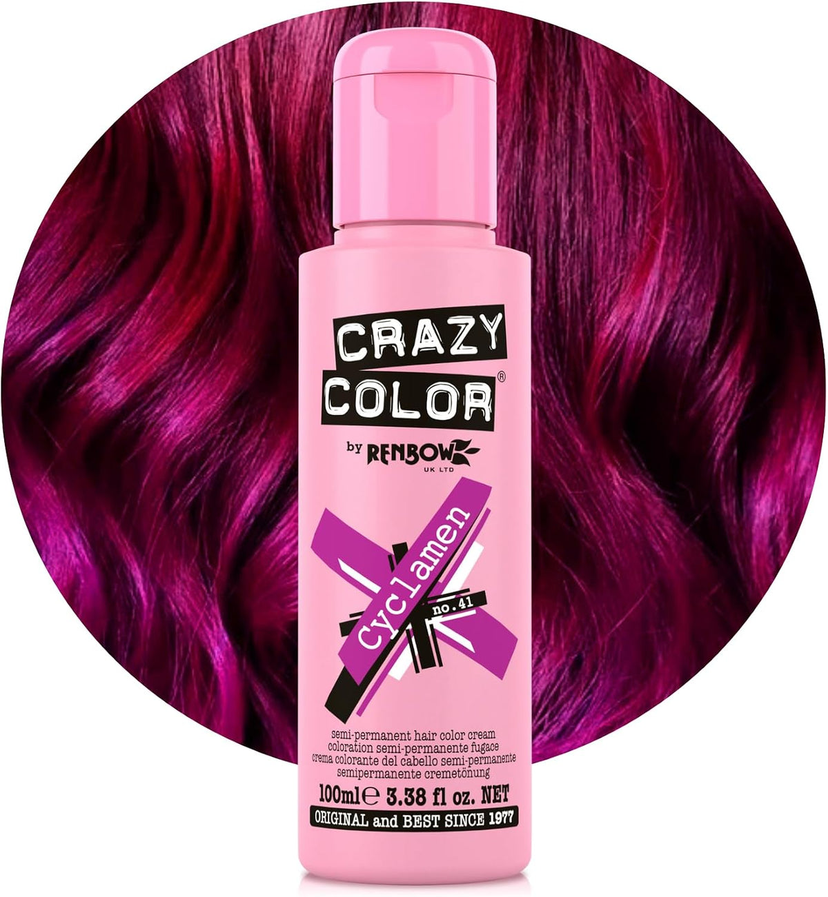 Crazy Color Cyclamen Pink Hair Dye 100ml