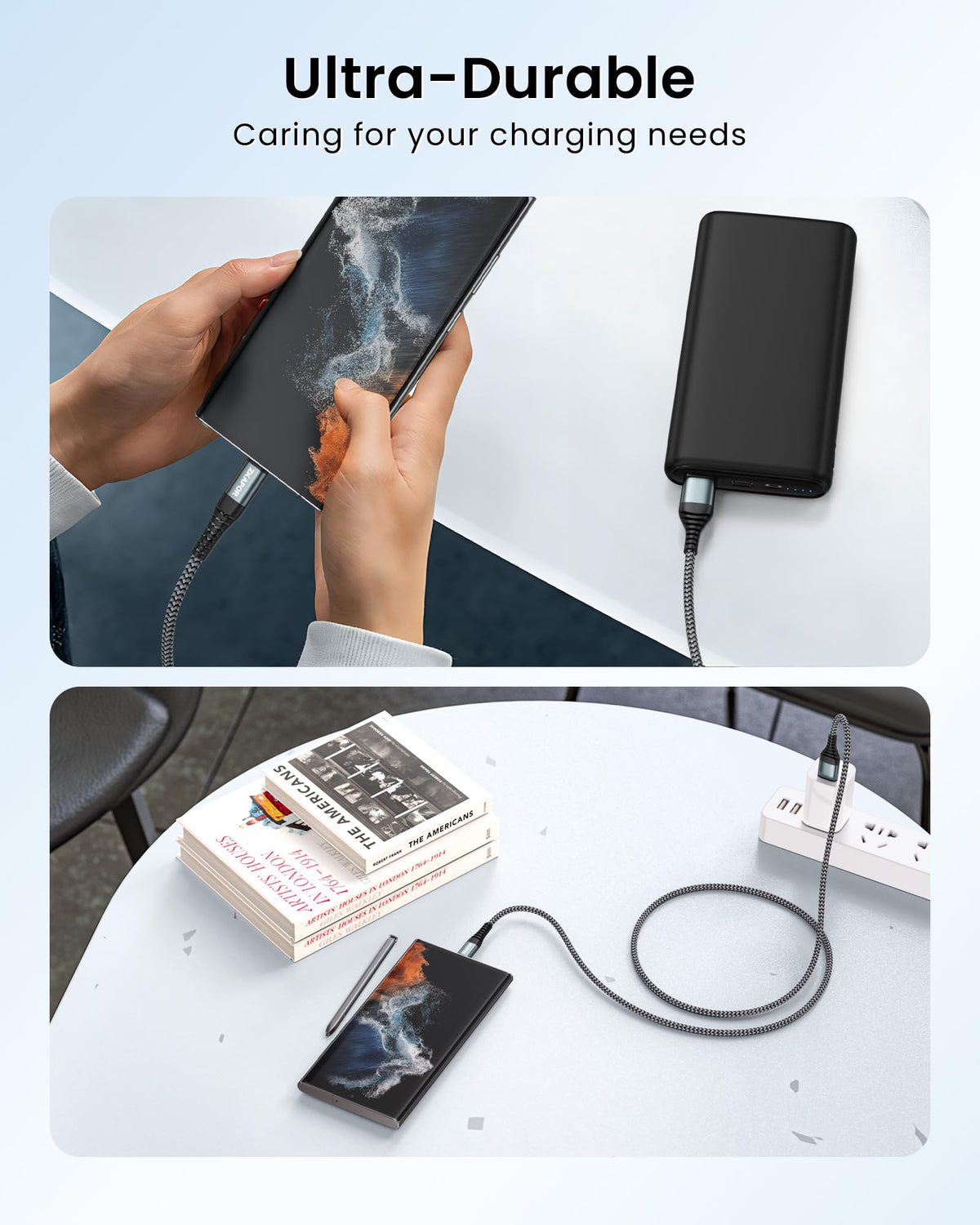 ZKAPOR Short USB C Cable 15CM, Type C Charger Cable 3A Fast Charging USB C