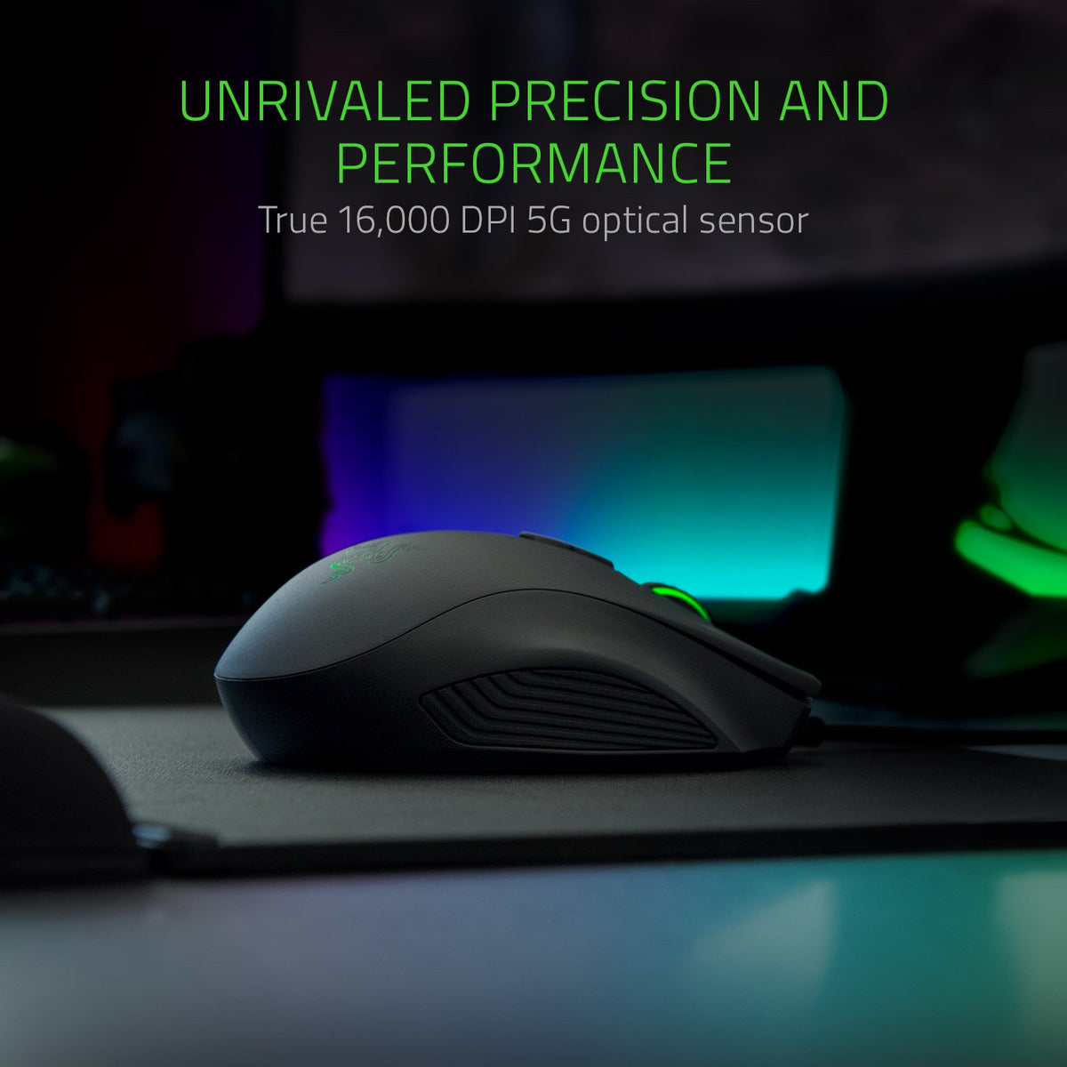 Razer Naga X - Ergonomic MMO Gaming Mouse with 16 Programmable Buttons (2nd Gen Optical Mouse Switches, Advanced 5G Optical Sensor, 85g Ergonomic Design, RGB Chroma, Speedflex Cable) Black