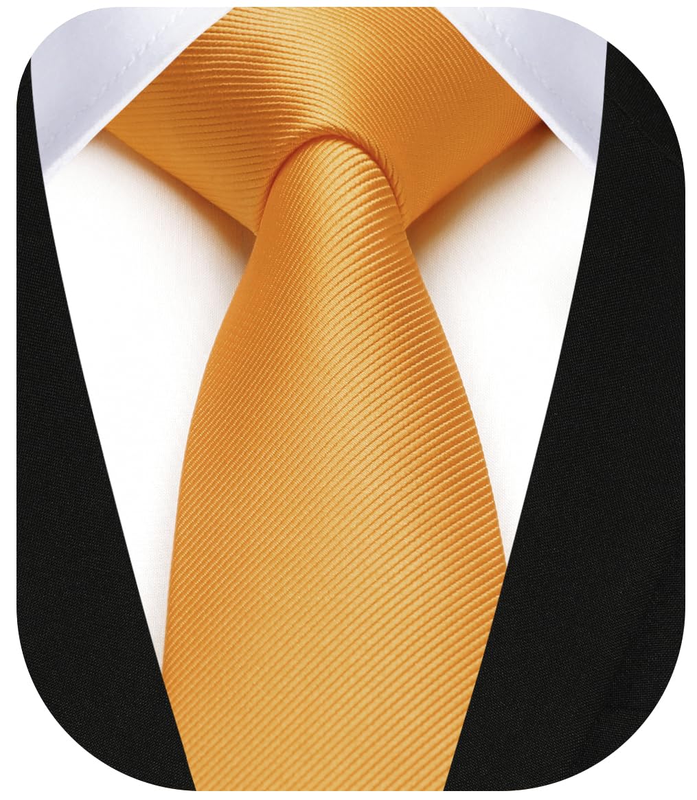 HISDERN Skinny Tie Solid Color 6cm Slim Ties for Men Wedding Classic Formal Business Necktie