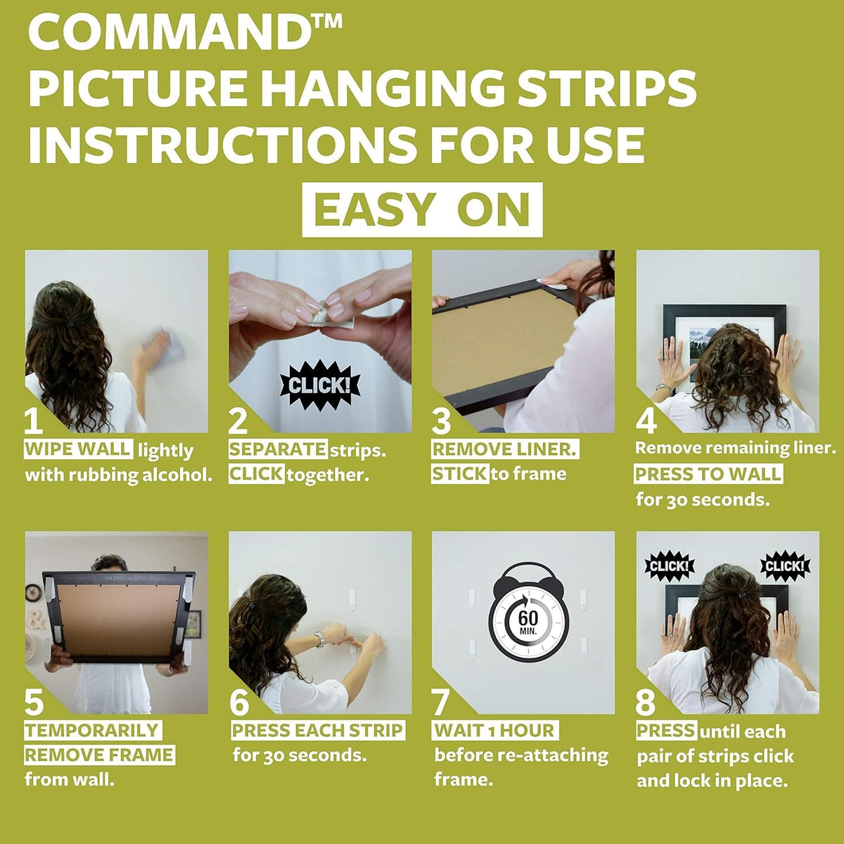 Command Picture Hanging Strips, Medium, 12 Pairs (24 Adhesive Strips)