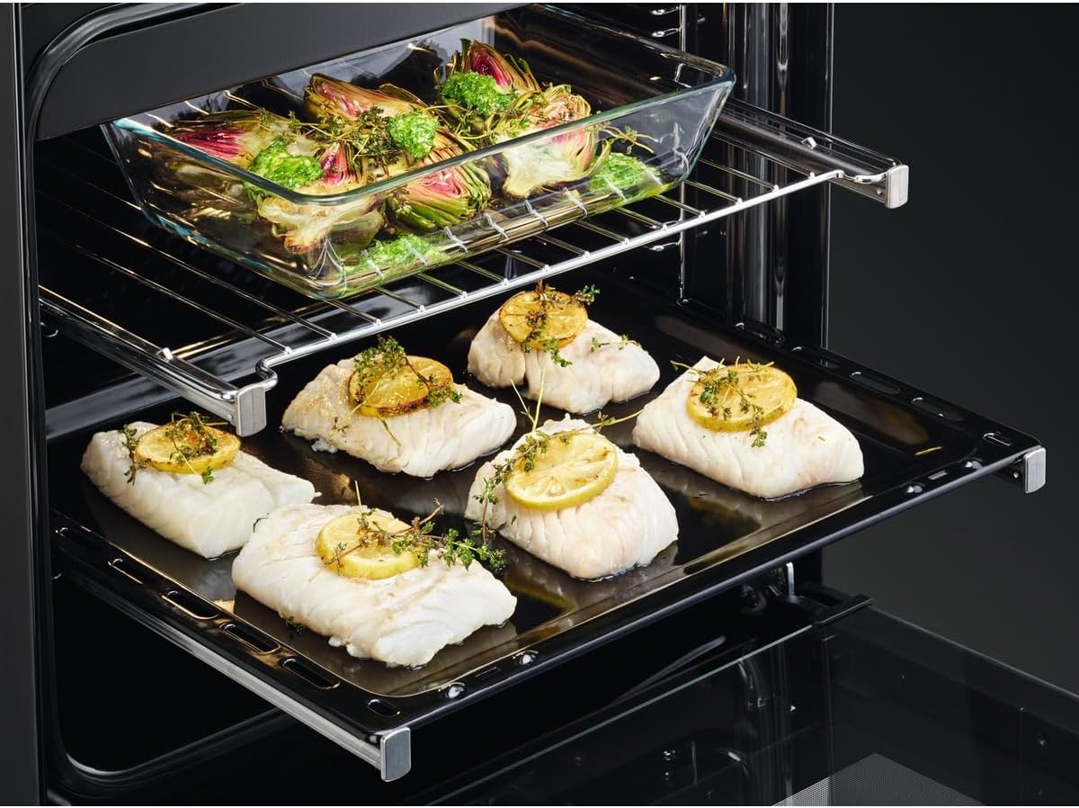 AEG Double Cavity Cooker CIX6540ACM, 77/39 L, Induction Hob