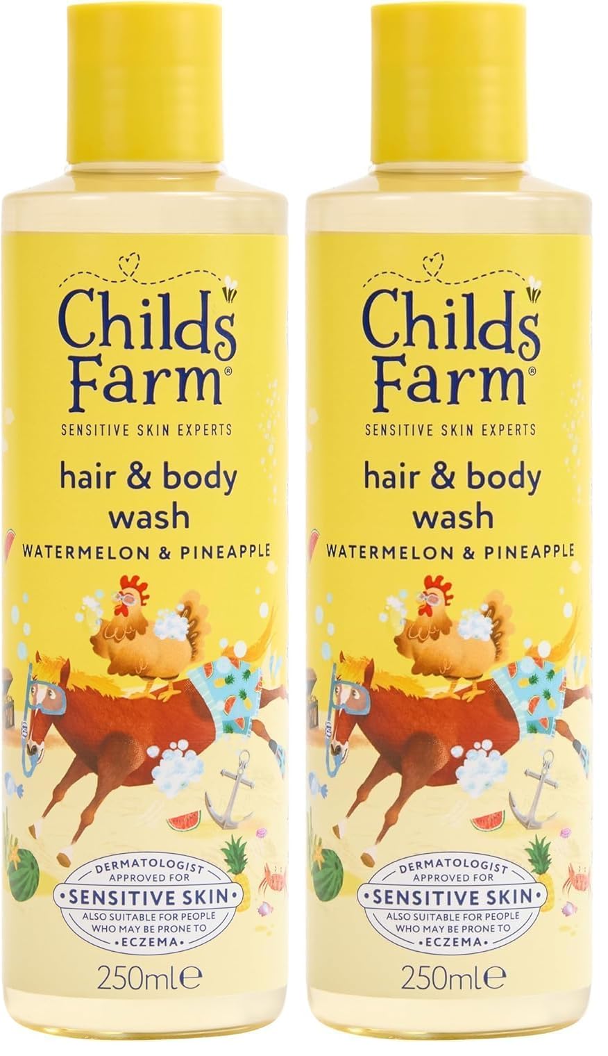 Childs Farm Kids Hair & Body Wash, Sweet Orange | Tear-free, Gently Cleanses | Suitable for Dry, Sensitive Skin, 250ml