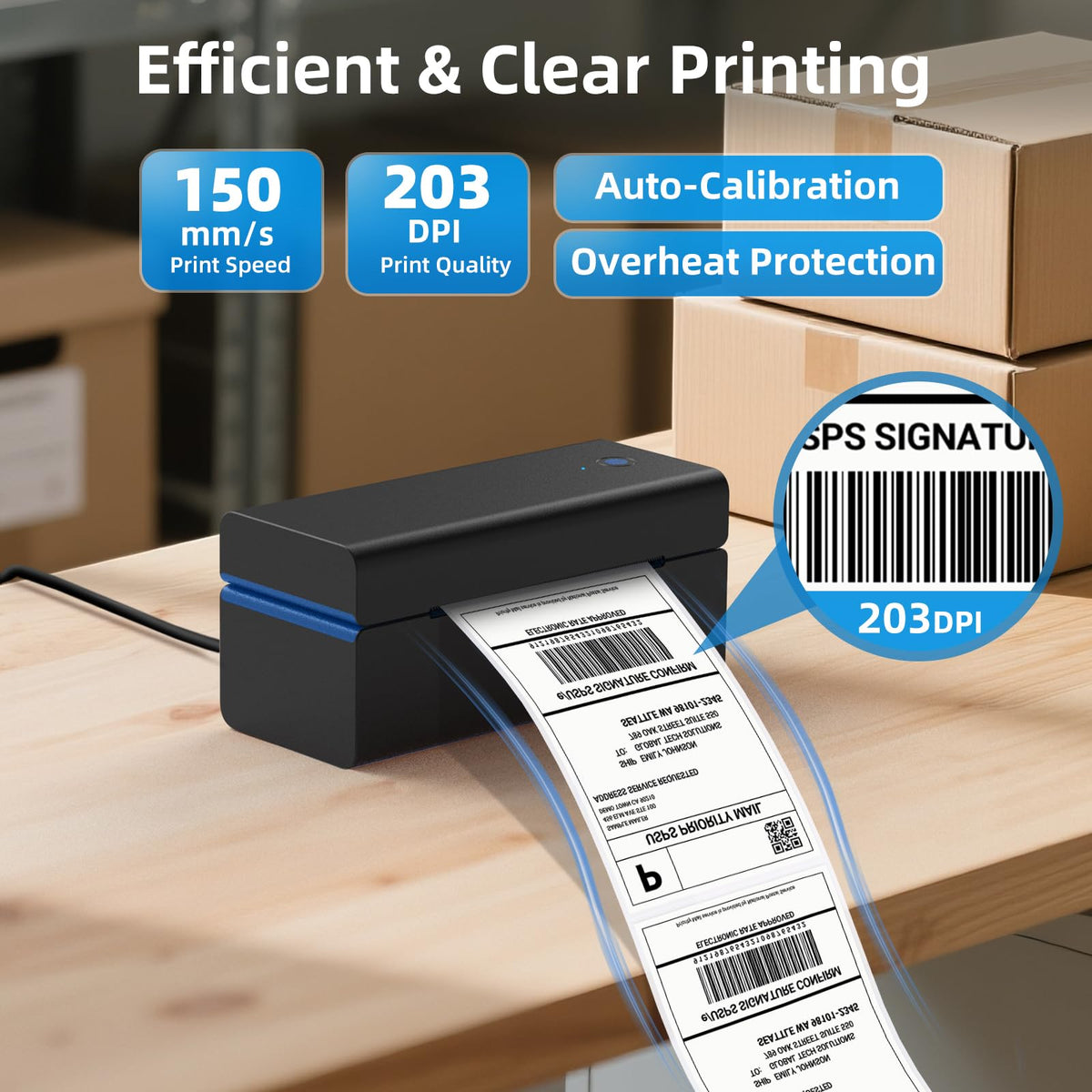 ORGSTA T001 Shipping 4x6 Thermal Label Printer Machine DHL Sticker Maker