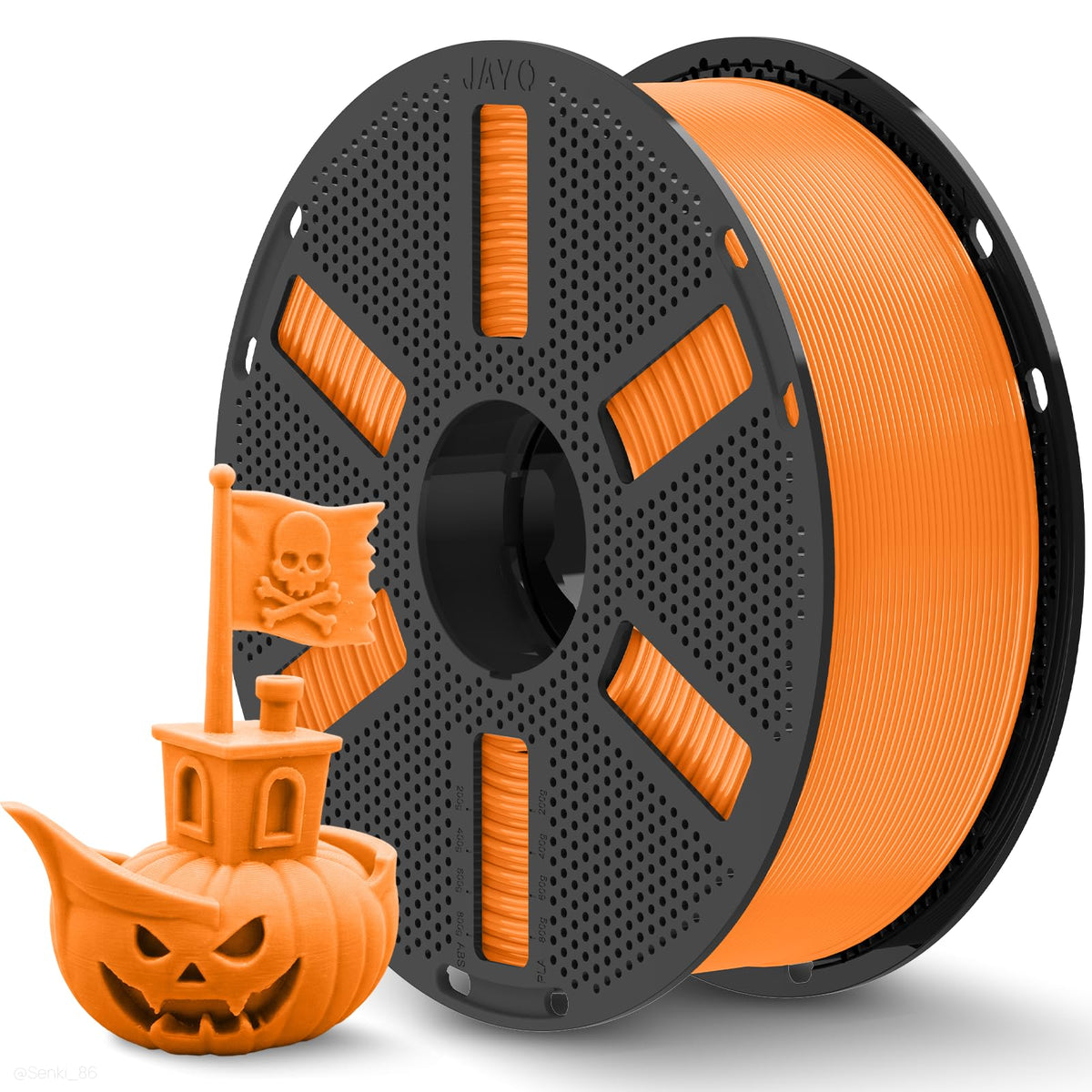 JAYO PLA+ 3D Printing Filament 1.75 mm, 1.1KG (2.4lbs) Spool Black
