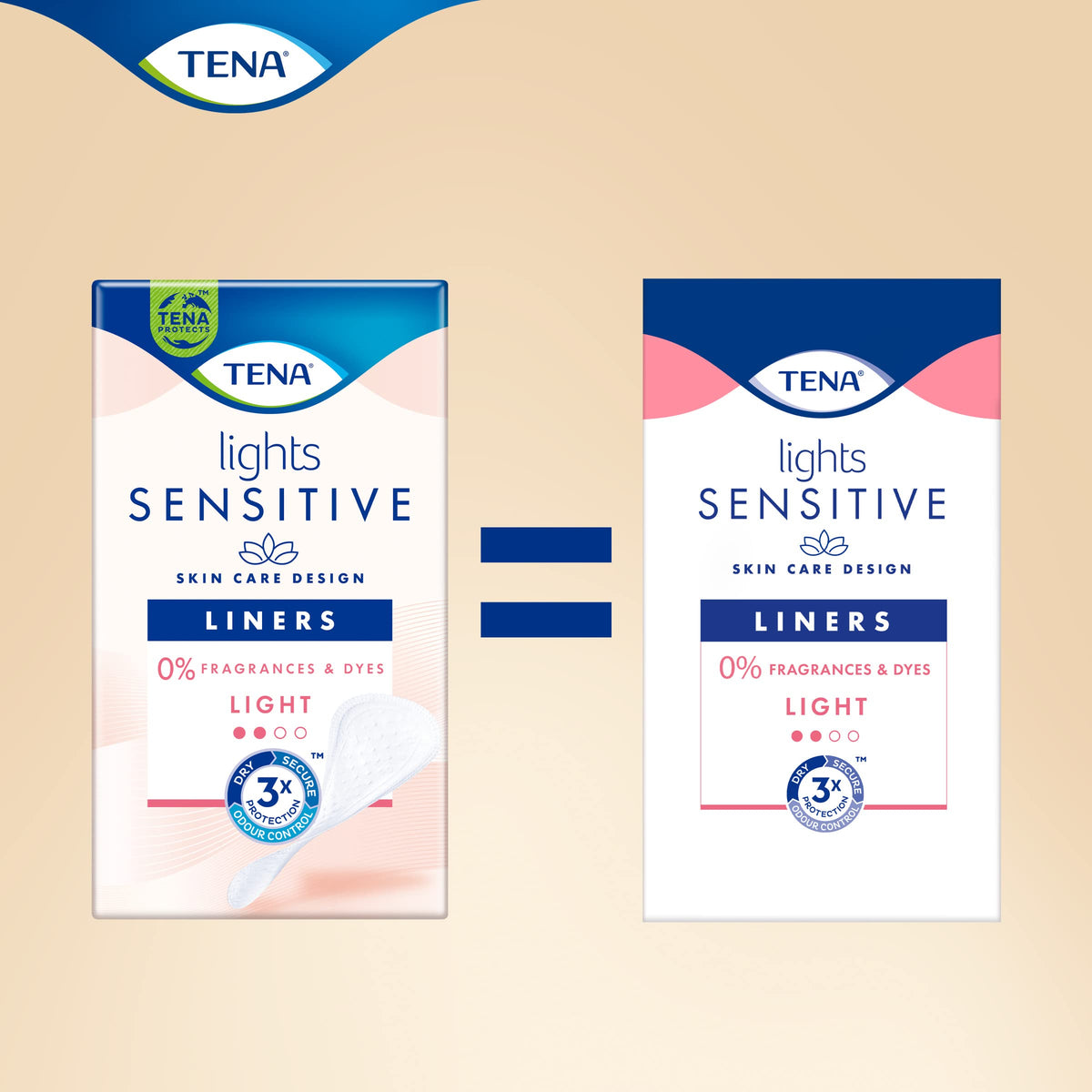 TENA Lights Long Liner, 120 Incontinence Liners (20 x 6 Packs)
