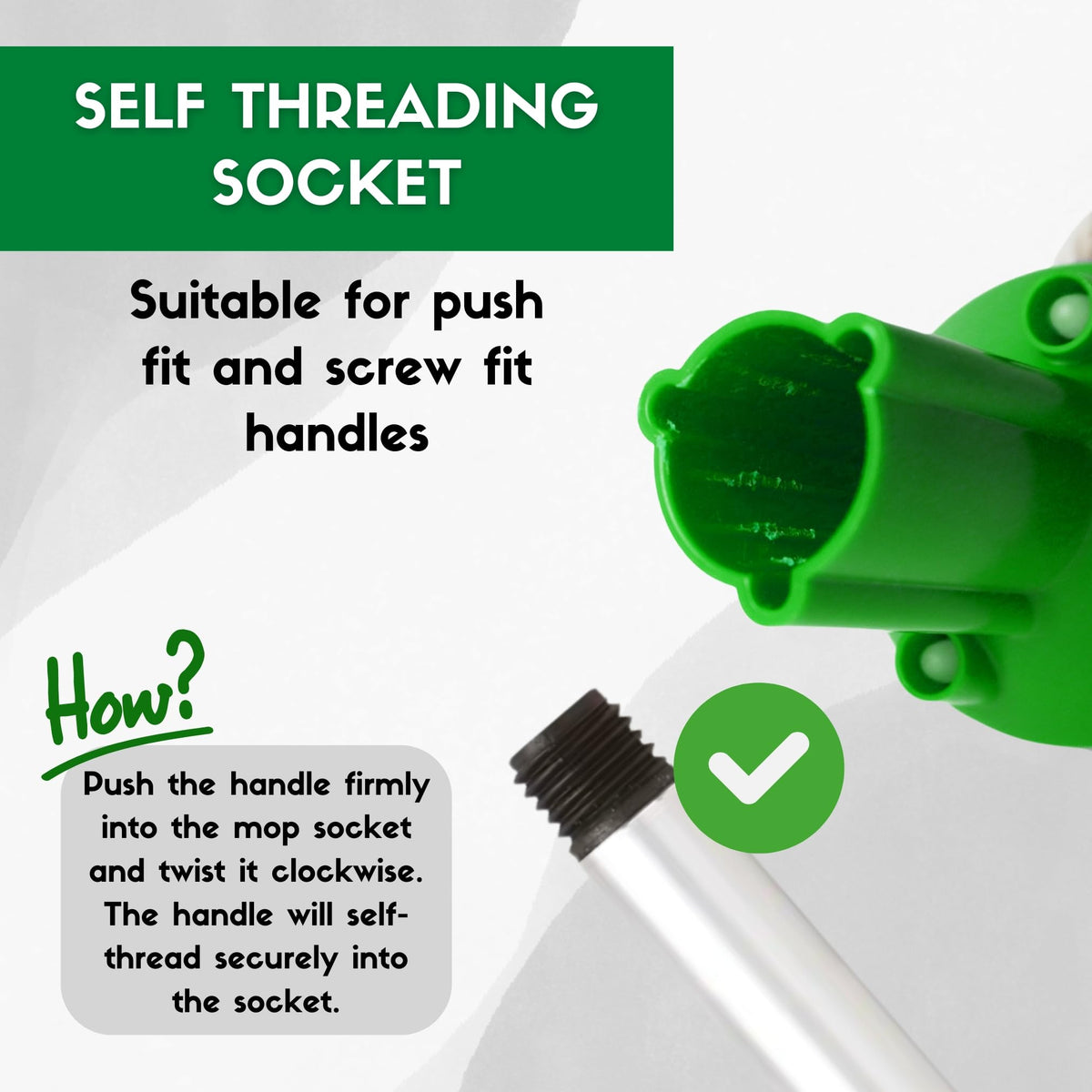 Avern Exel Mop Heads BIG White Push Socket Fit Mop Heads (Pack Of 10) Disposable Super Absorbent Heavy Duty Mops - Colour Coded - Robert Scott (Blue (10 Pack))