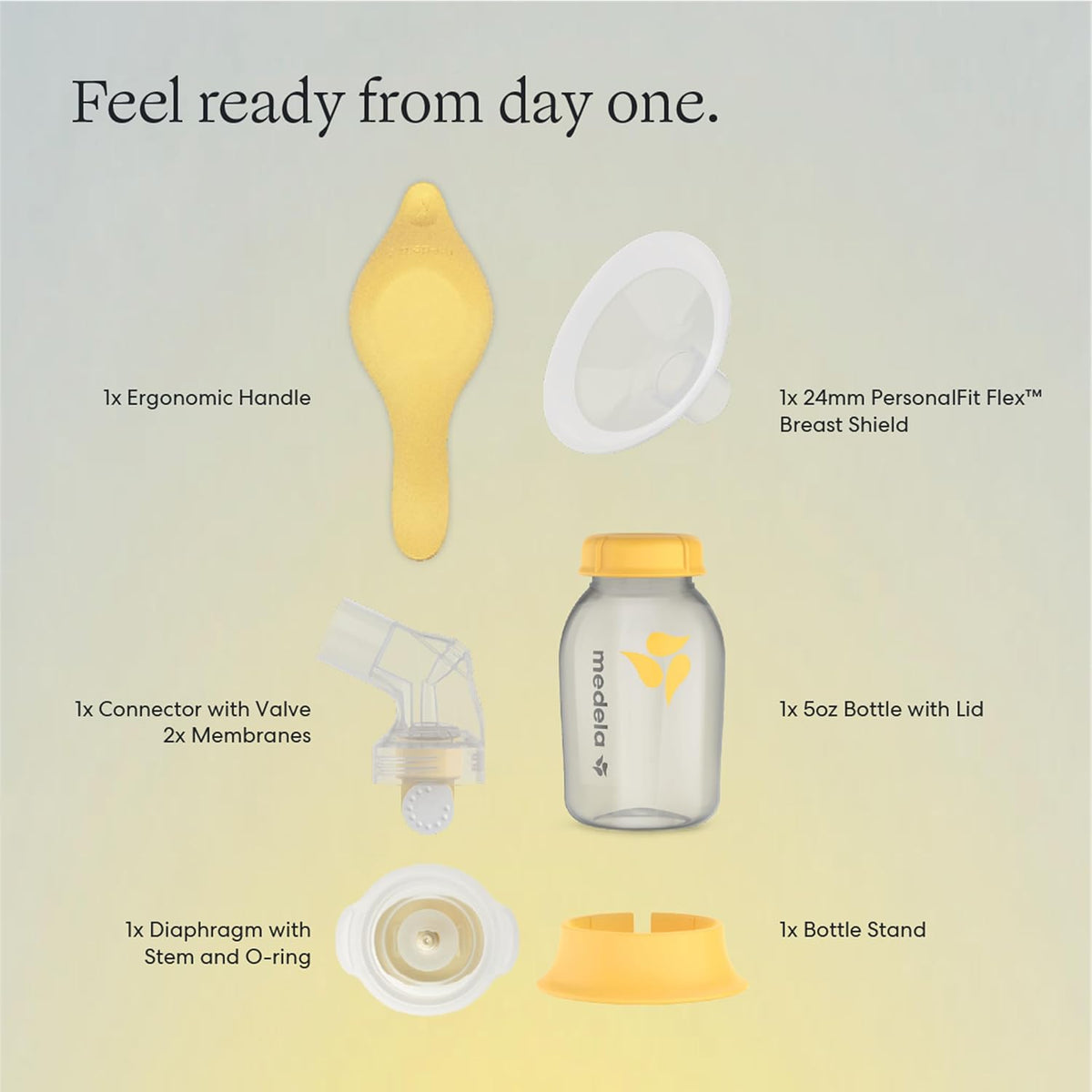 Medela Harmony Manual Breast Pump, Compact Swiss Design with PersonaFit Flex Shields and Medela's 2-Phase Expression Technology