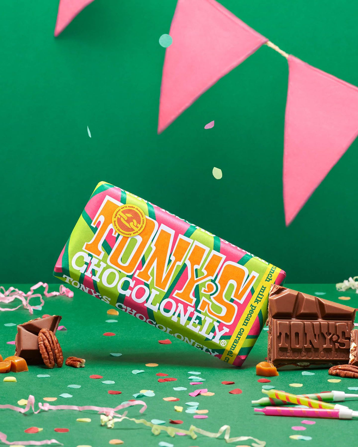 Tony's Chocolonely Milk Chocolate Bar - 180g Belgian Fairtrade Chocolate, Gift, 32% Cocoa, Vegetarian